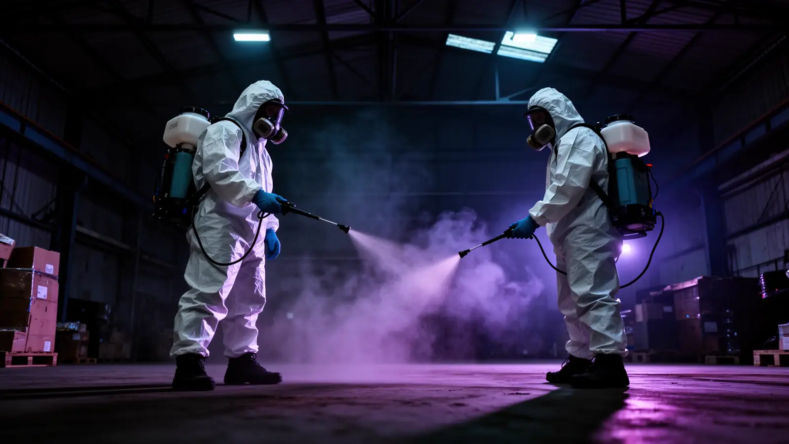 Tecnici BIO ENERGY durante intervento di disinfestazione industriale